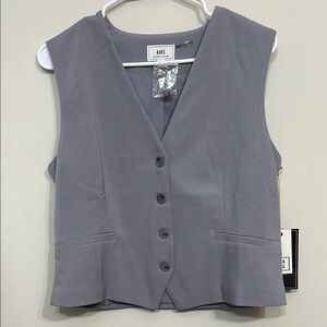 Gray Button-Up Vest
